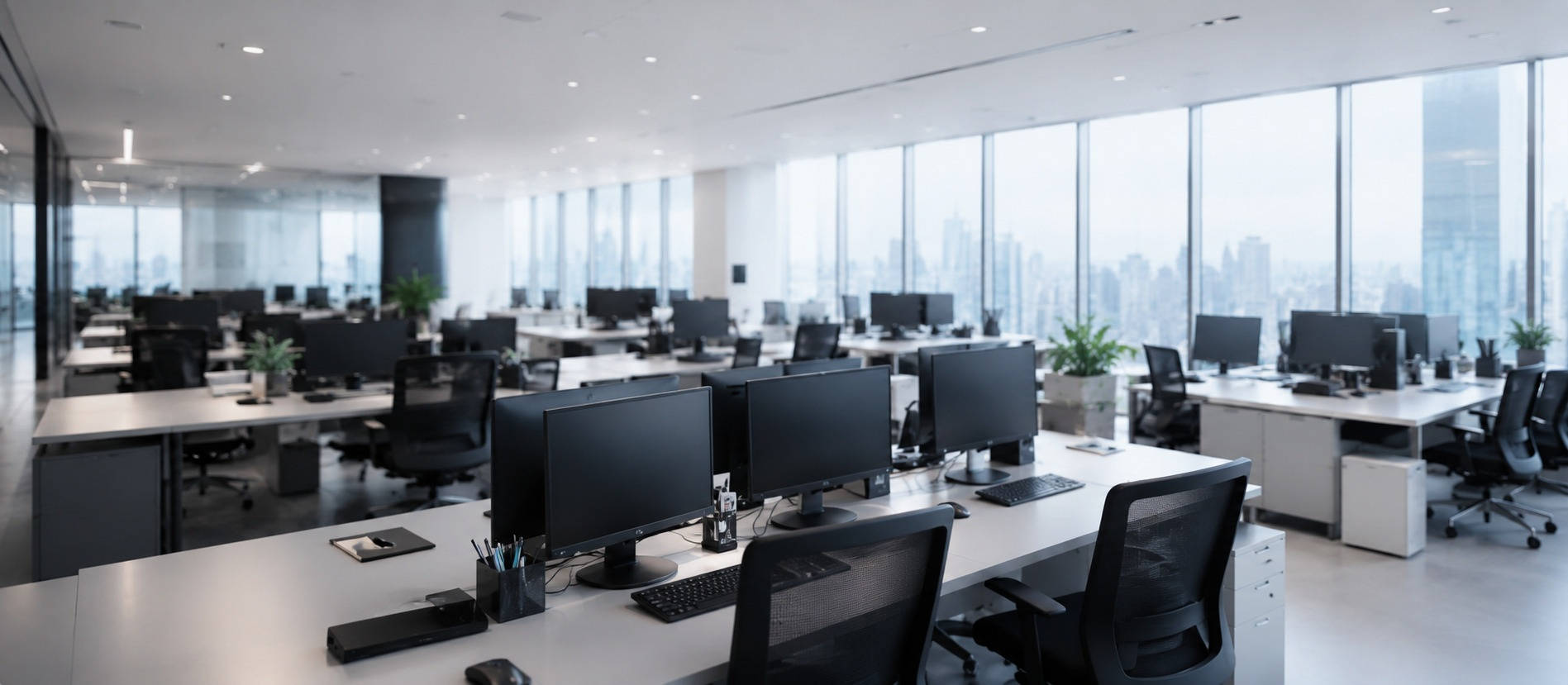 İdari ve destek ekiplerini temsil eden modern ofis ortamı